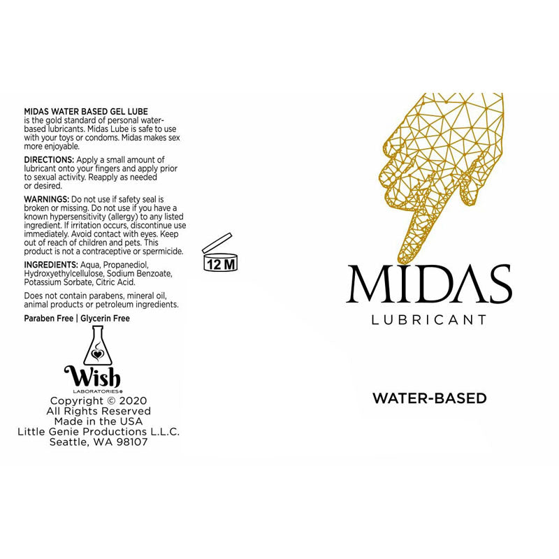 Midas Water Based Gel - Water Based Gel Lubricant - 59 ml Tube-LGBT.203