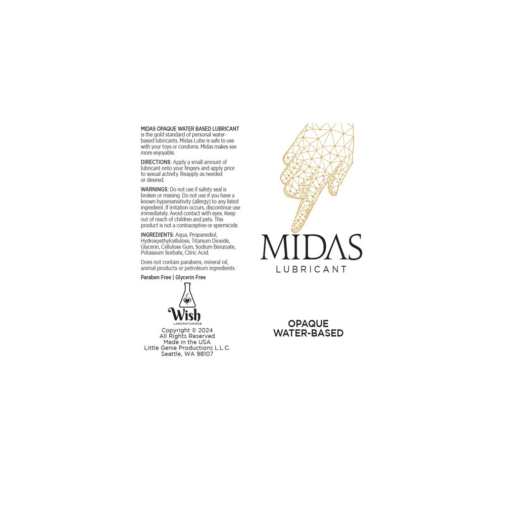 Midas Opaque Water Based Lubricant - 59 ml - Water Based Cum Lube - 59 ml-LGBT.209