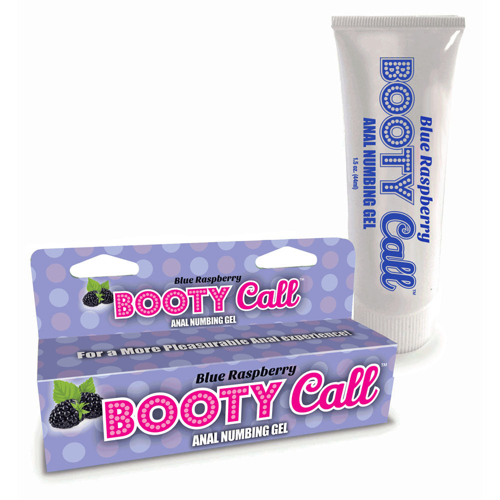 Booty Call Anal Numbing Gel - Blue Raspberry Flavoured Anal Numbing Gel - 44 ml (1.5 oz) Tube-LGBT.311