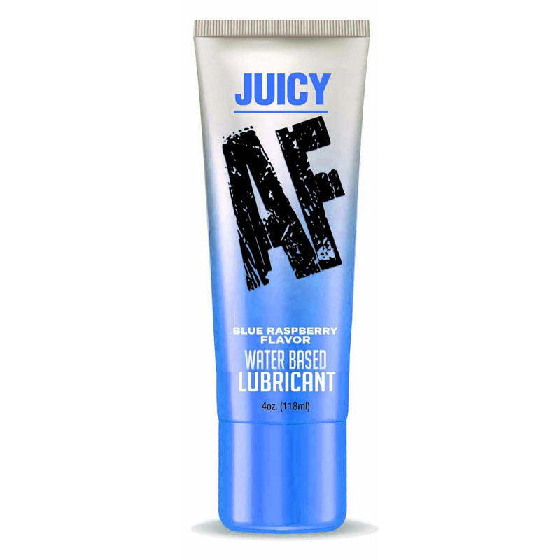 Juicy AF - Blue Raspberry - Blue Raspberry Flavoured Water Based Lubricant - 120 ml Tube-LGBT.621