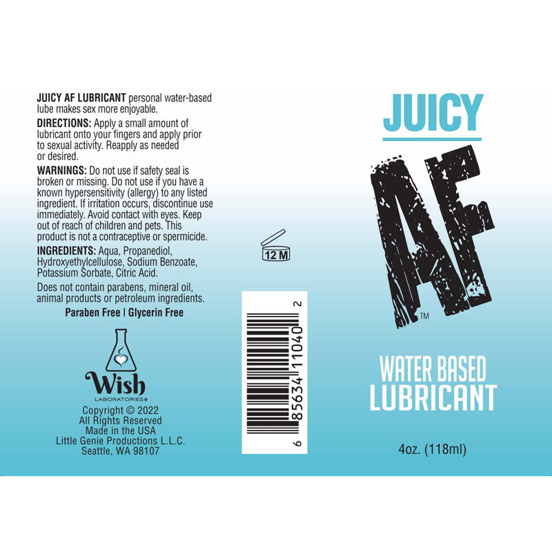 Juicy AF Water Based Lubricant - 118 ml - Water Based Lubricant - 118 ml Bottle-LGBT.650