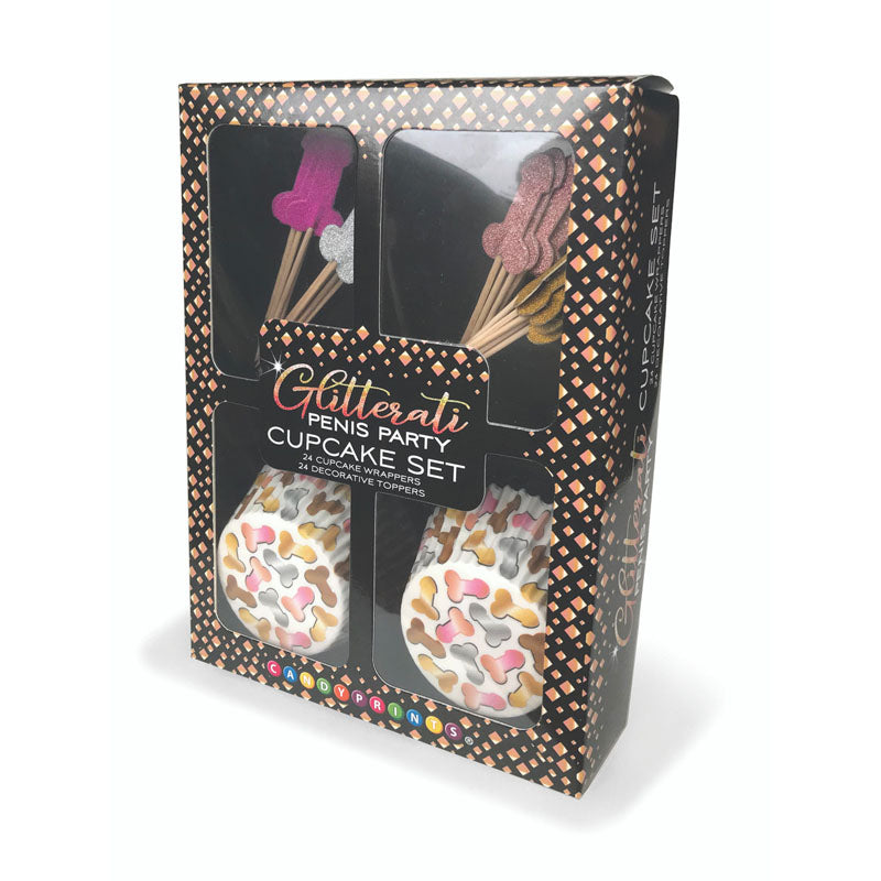 Glitterati - Penis Party Cupcake Set - Party Cupcake Set - Set of 24-LGCP.1062