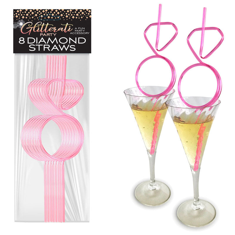 Glitterati - Diamond Straw Set - Hens Party Novelty - Set of 8-LGCP.1089