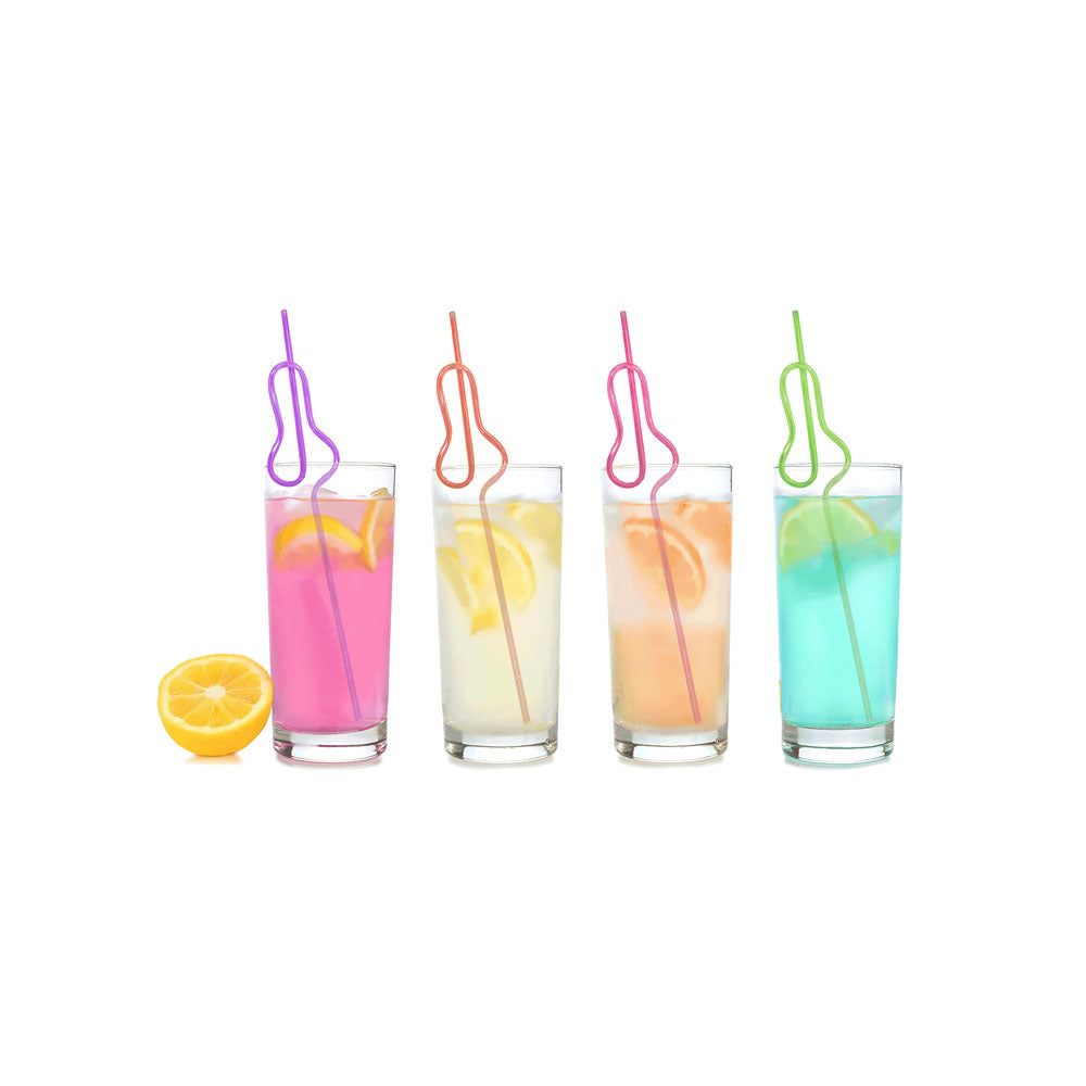 Glitterati Penis Silly Straws - Coloured Hens Party Straws - 8 Pack-LGCP.1103