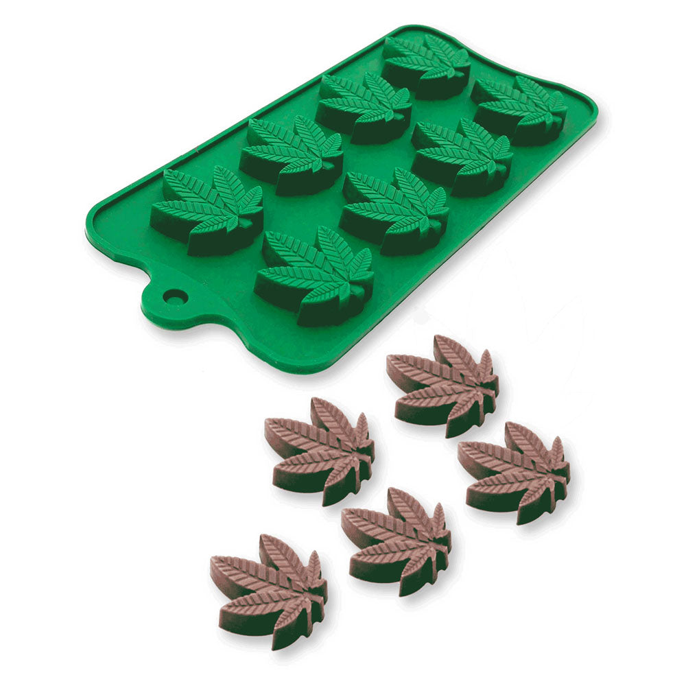 Cannabis Silicone Weed Leaf Ice Mould - Makes 8 Ice Leaves-LGCP.1127