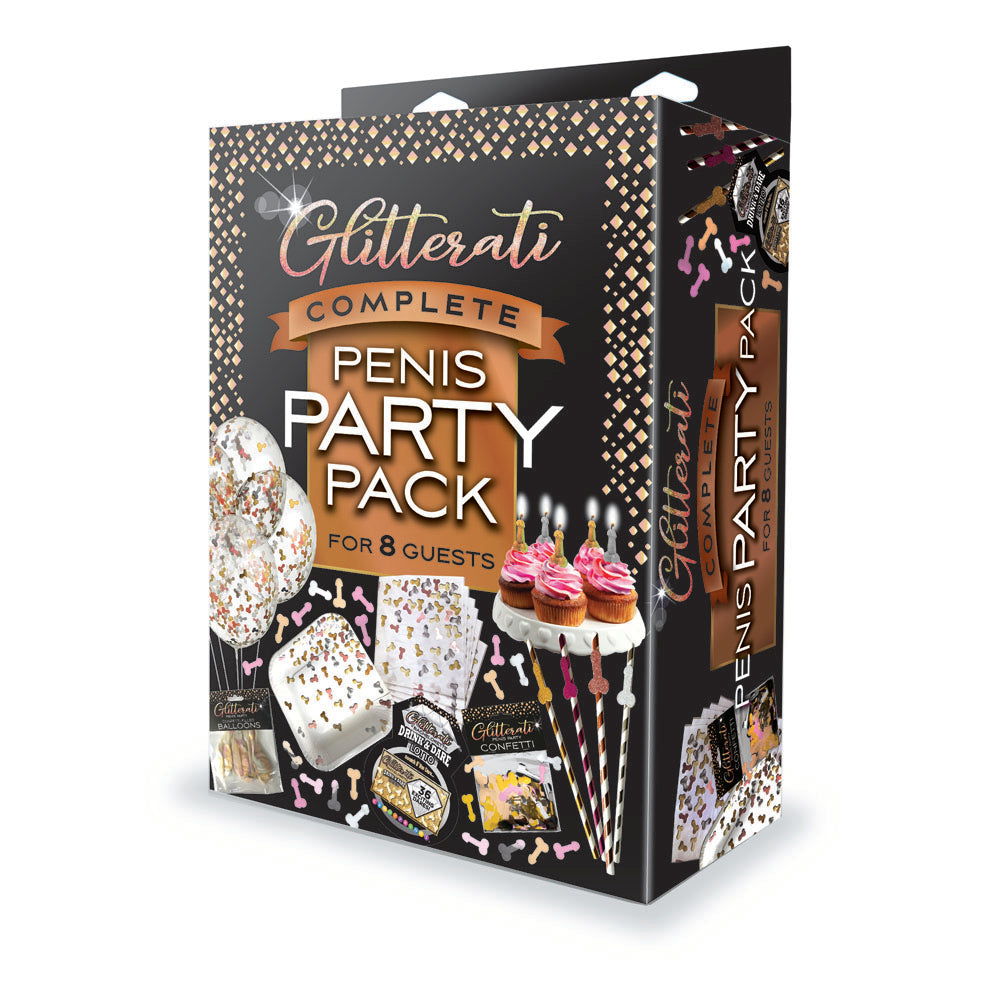 Glitterati Complete Penis Party Pack - Party Set for 8 People-LGCP.1212