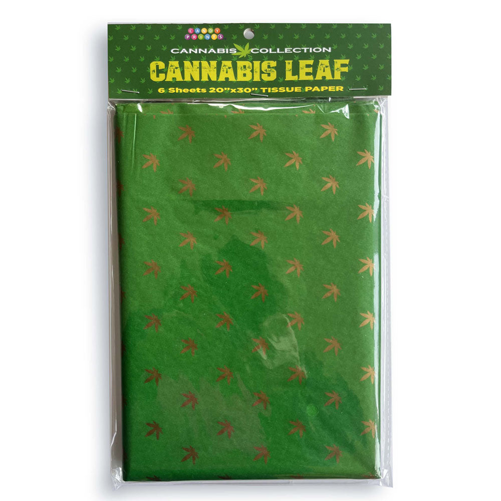 Cannabis Leaf Tissue Paper Sheets - Novelty Decoration Sheets - 6 Pack-LGCP.1230