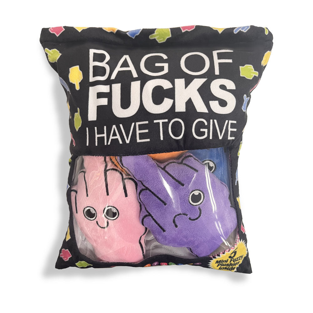 Bag of Fucks Plush Pillow: Snuggly Apathy Solution