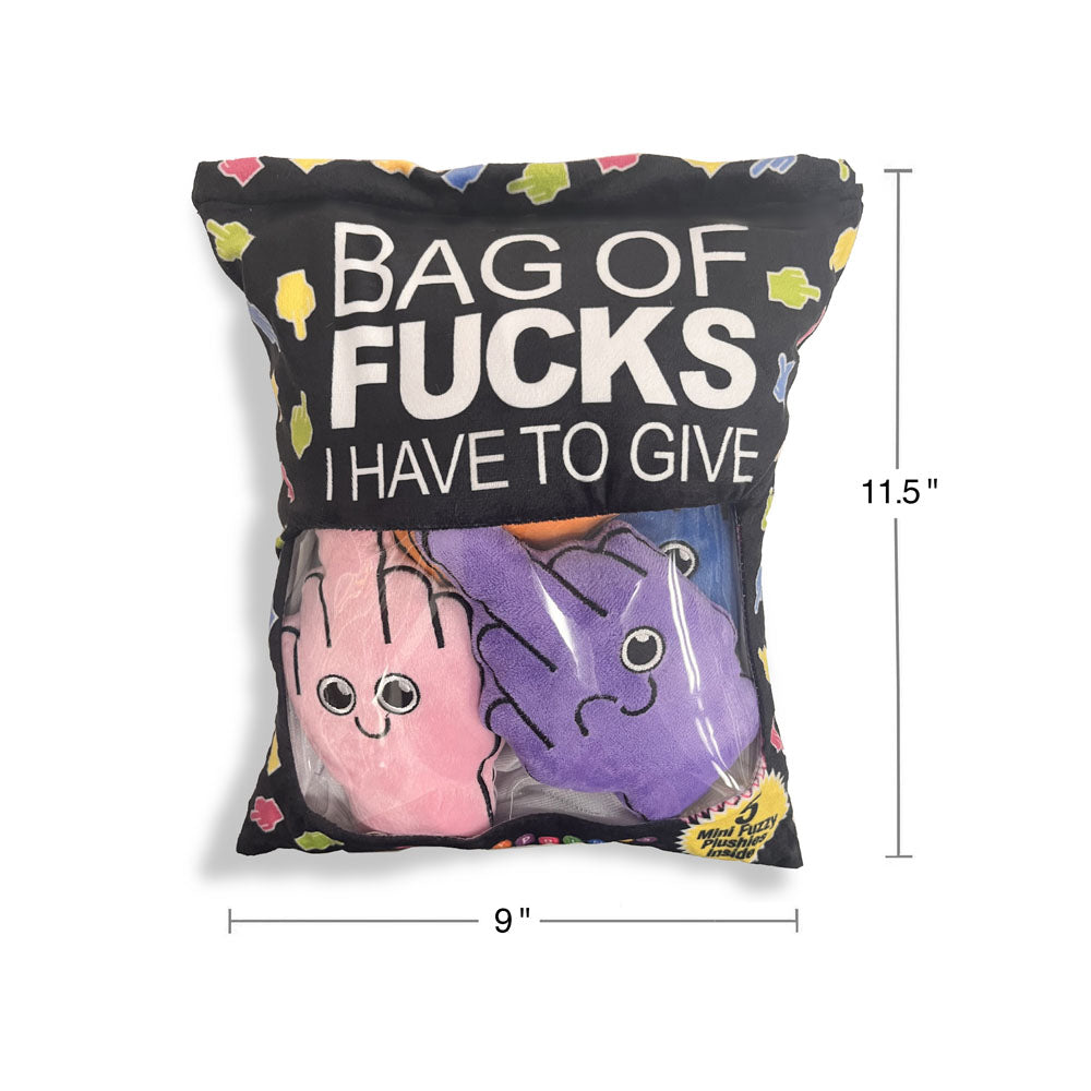 Bag of Fucks Plush Pillow: Snuggly Apathy Solution