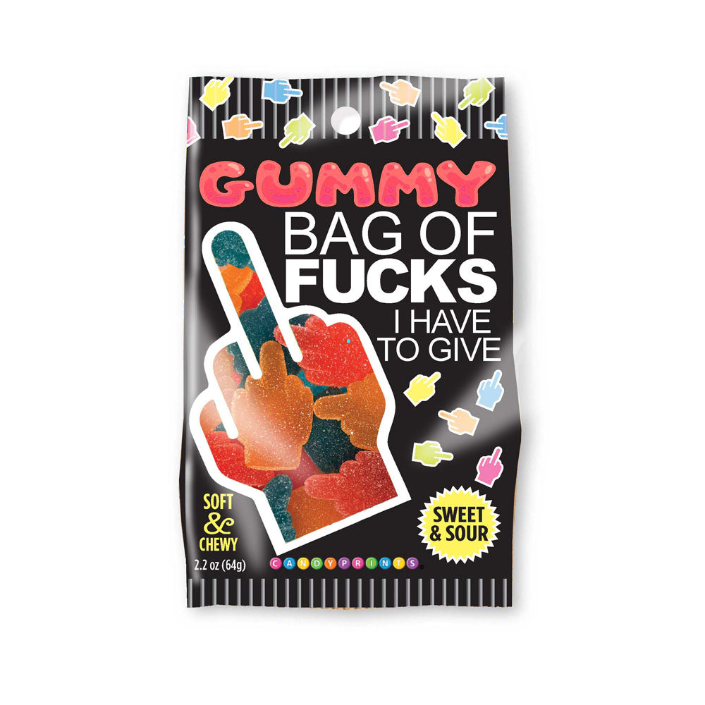 Gummy Bag Of Fucks I Have To Give - Soft & Chewy Sour Gummy Lollies - 64 gram Bag-LGCP.1255