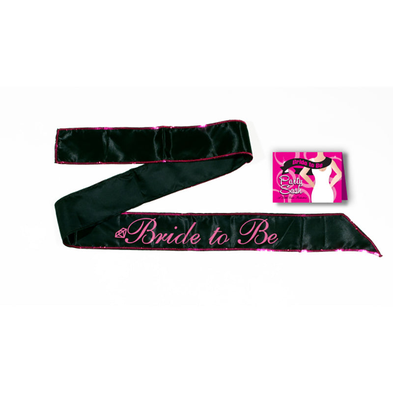 Bride-To-Be Sash - Black Hens Party Sash-LGNVC.033