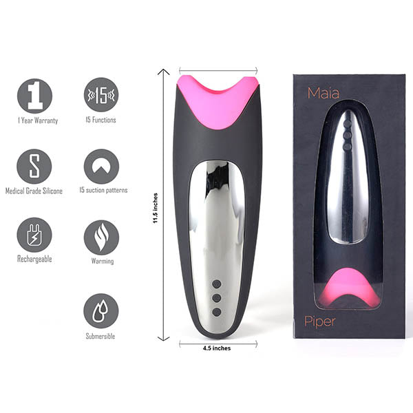 Maia Piper - USB Rechargeable Heating & Vibrating Masturbator-LM18-F01