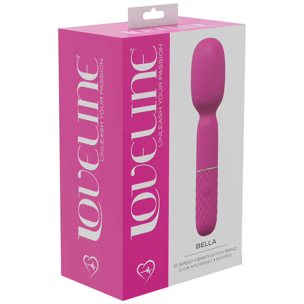 LOVELINE Bella - Pink - Pink 14 cm USB Rechargeable Massage Wand-LOVU003PNK