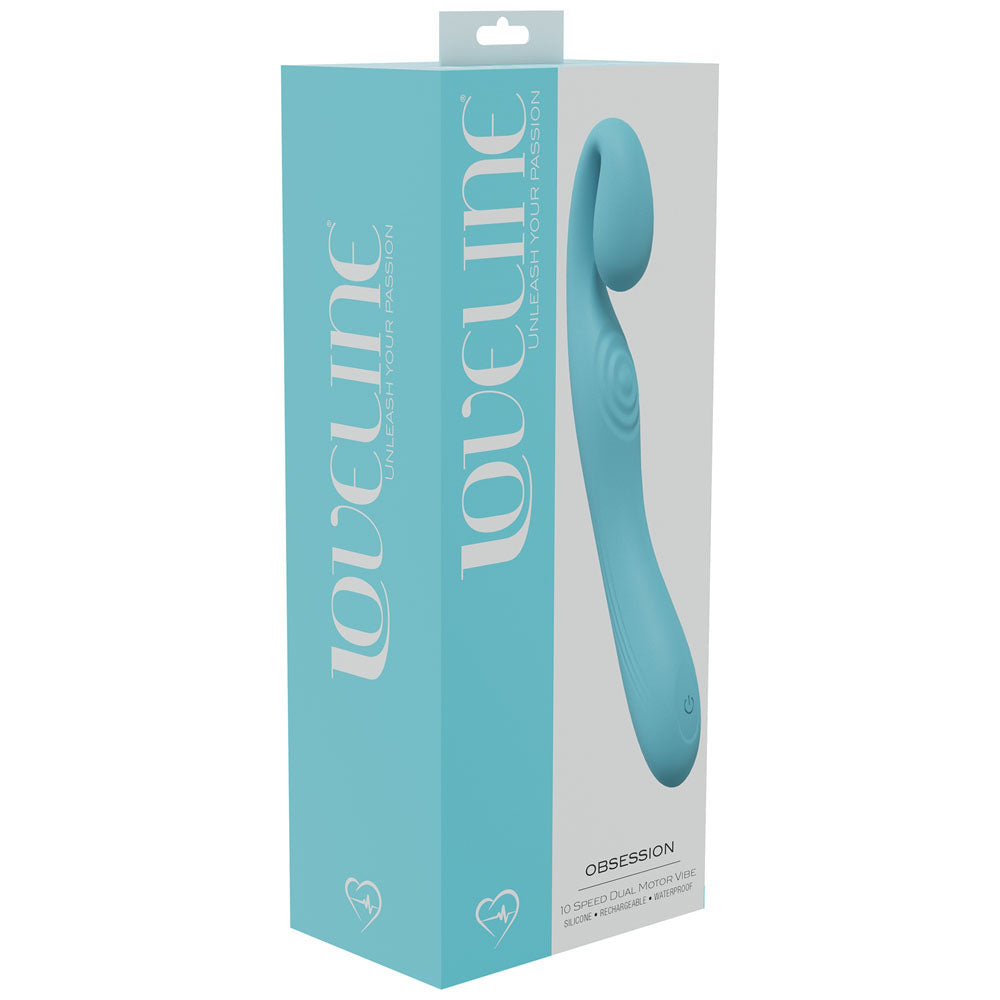 LOVELINE Obsession - Blue - Blue 18.4 cm USB Rechargeable Vibrator-LOVU011BLU