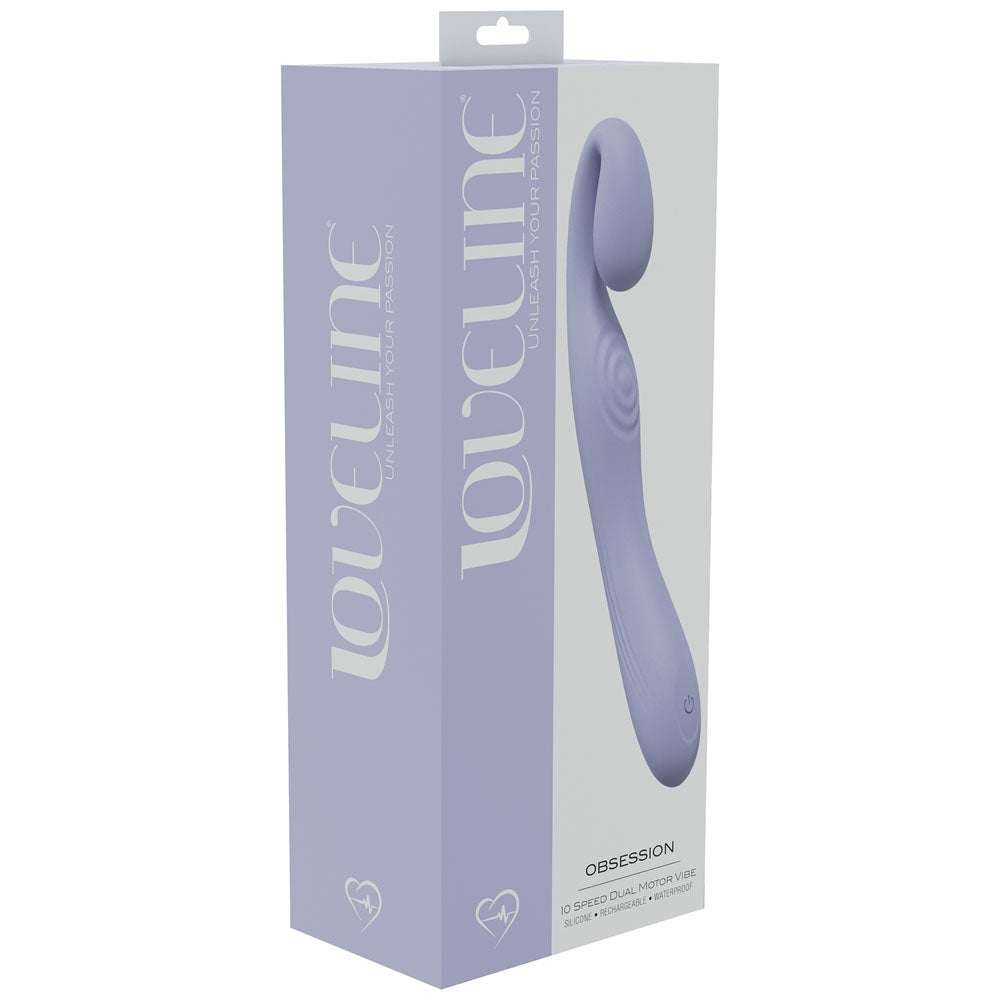 LOVELINE Obsession - Lavender - Lavender 18.4 cm USB Rechargeable Vibrator-LOVU011LAV