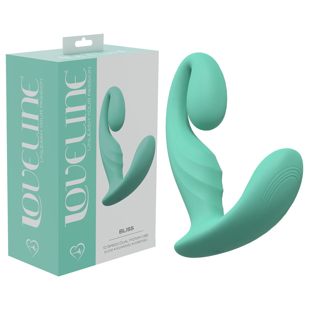 LOVELINE Bliss - Green - Green 11.5 cm USB Rechargeable Vibrator-LOVU012GRN