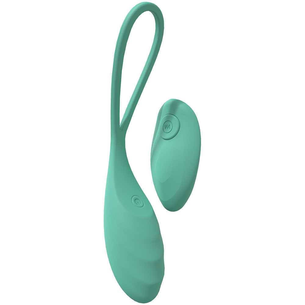 LOVELINE Passion - Green - Green USB Rechargeable Vibrating Egg with Wireless Remote-LOVU014GRN