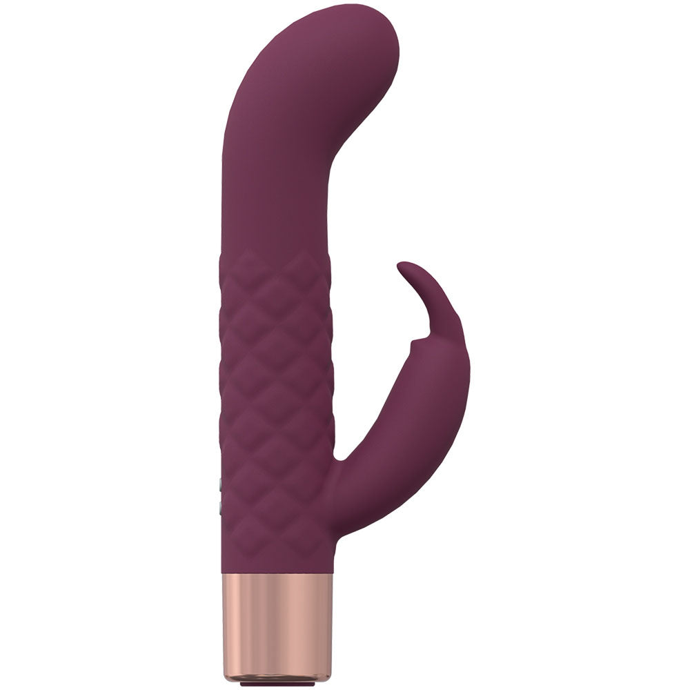 LOVELINE Devotion - Burgundy - Burgundy 14.2 cm USB Rechargeable Rabbit Vibrator-LOVU019BUR