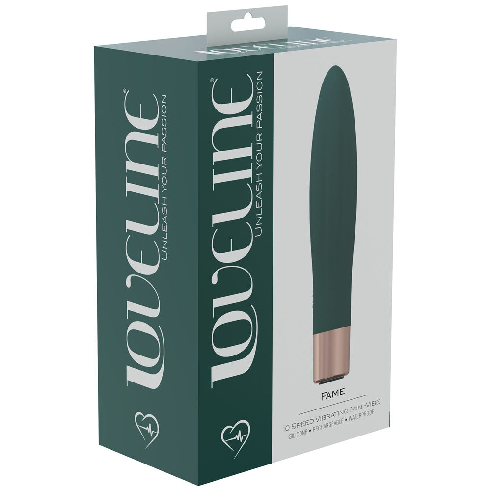 LOVELINE Fame - Green - Green 14.4 cm USB Rechargeable Vibrator-LOVU020GRN