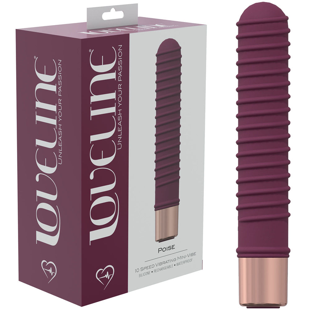 LOVELINE Poise - Burgundy - Burgundy 14.5 cm USB Rechargeable Vibrator-LOVU021BUR