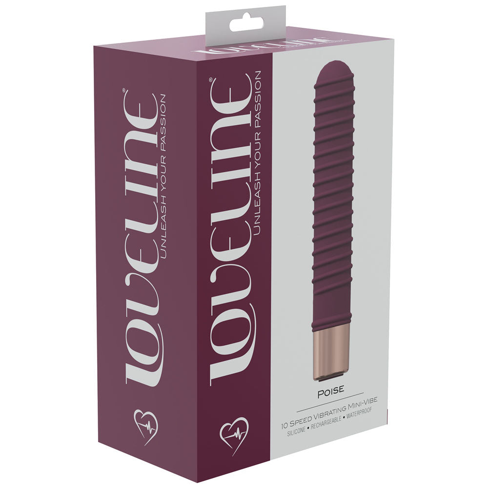 LOVELINE Poise - Burgundy - Burgundy 14.5 cm USB Rechargeable Vibrator-LOVU021BUR