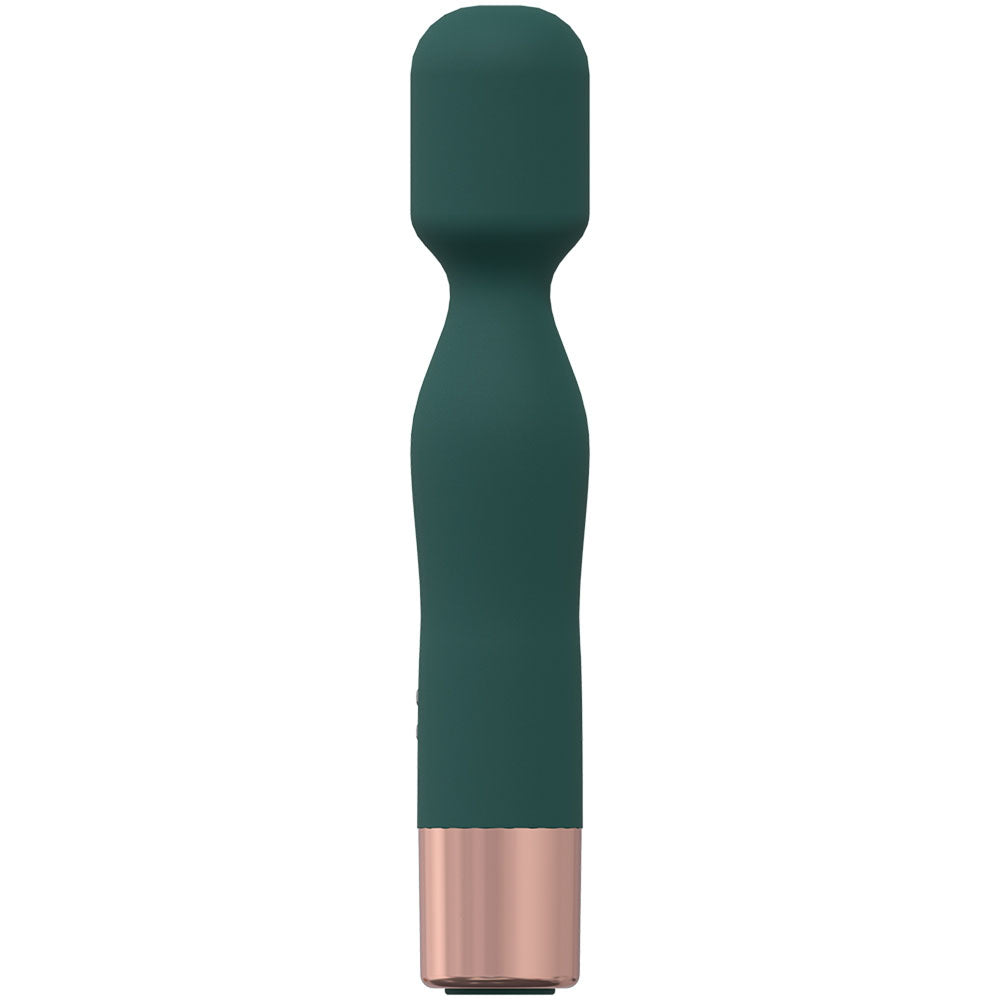 LOVELINE Glamour - Green - Green 14.4 cm USB Rechargeable Massage Wand-LOVU022GRN