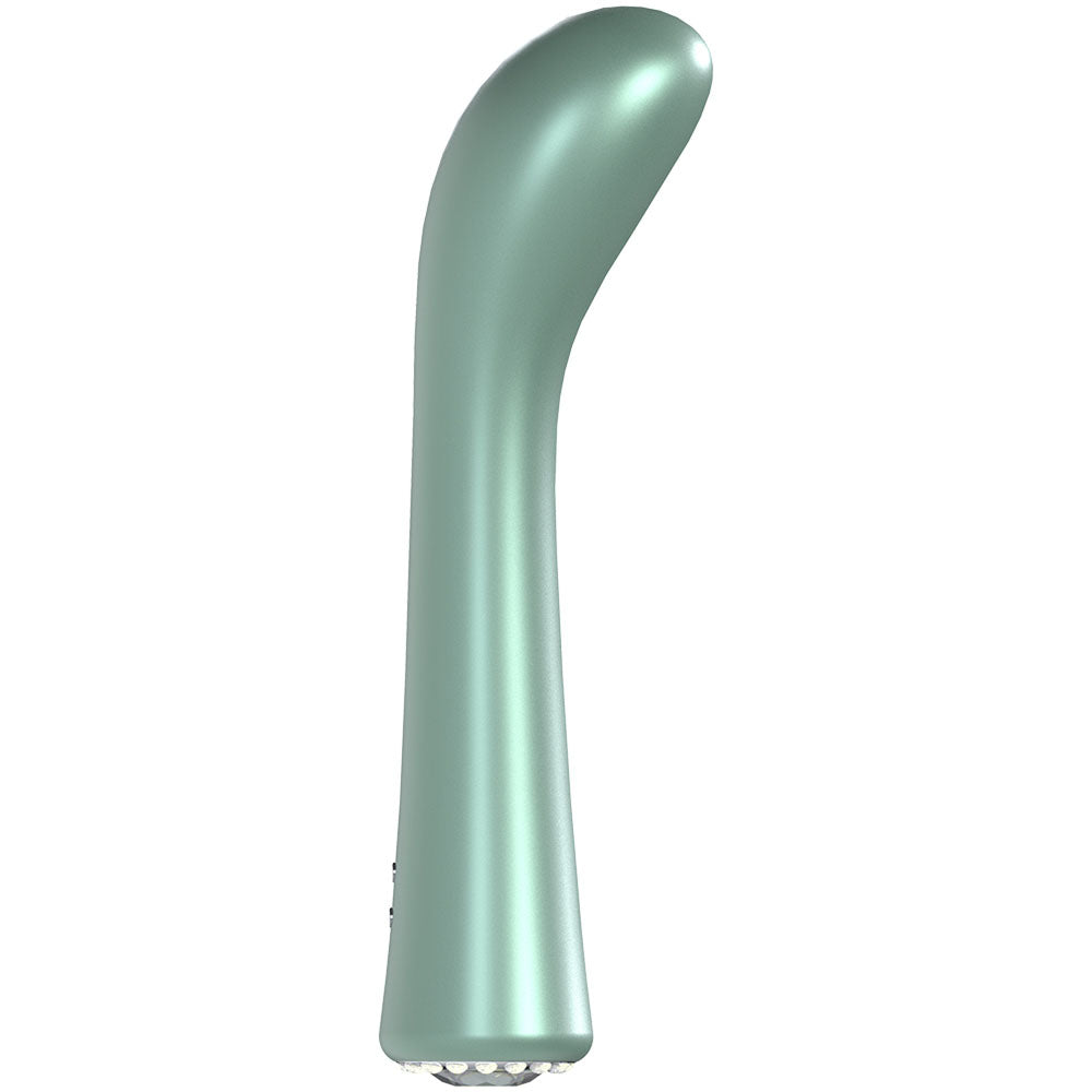 LOVELINE La Perla III - Green - Pearlescent Green 19.2 cm USB Rechargeable Vibrator-LOVU025PGRN