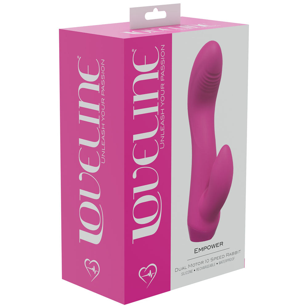 LOVELINE Empower - Pink 13.5 cm USB Rechargeable Rabbit Vibrator-LOVU032PNK