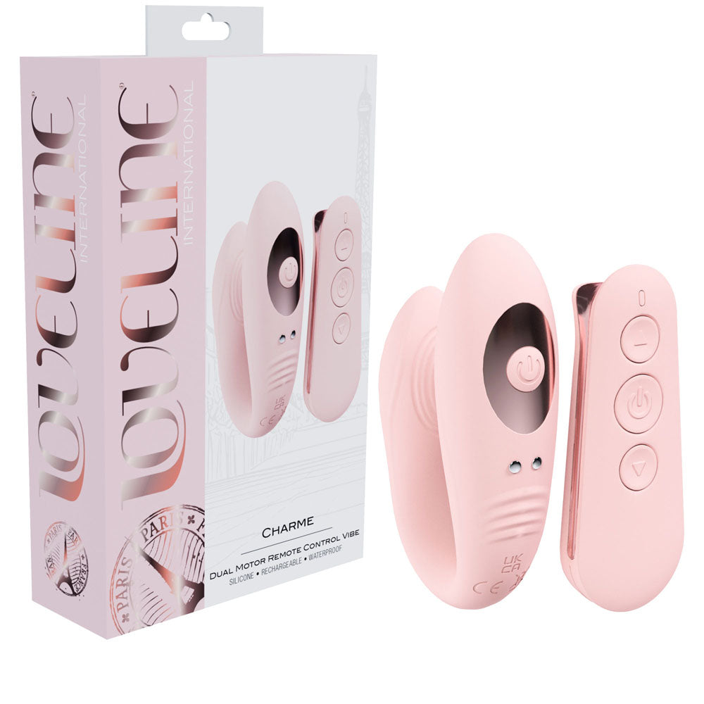 LOVELINE Charme Dual Motor Vibe - Pink USB Rechargeable Dual Motor Vibrator with Wireless Remote-LOVU053PNK