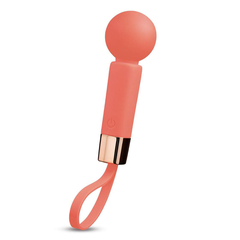 LAPDANCE Lollipop Mini Pocket Wand - Pink 10.8 cm USB Rechargeable Mini Massager Wand-LT203