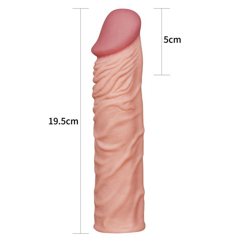 Pleasure X-Tender 2 Sleeve - Flesh 5.1 cm (2) Penis Extension Sleeve-LV1052F