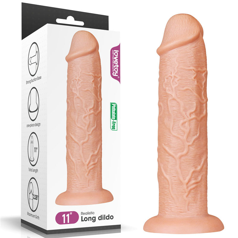 King Size 11 Realistic Dildo - Flesh 28 cm Dong-LV111012