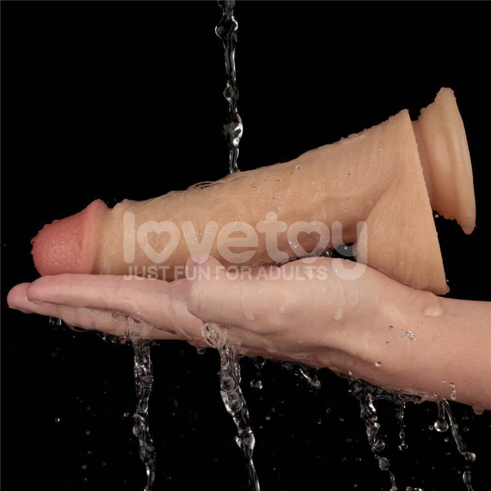 8 Inch Power Basics - Flesh 20 cm USB Rechargeable Vibrating Dong - LV111202