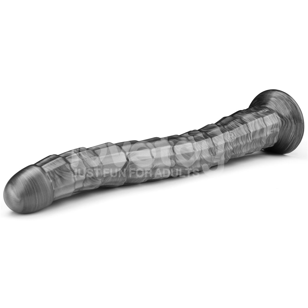 King Sized Vibrating Vibrax Slider - Grey 36.8 cm (14.5) USB Rechargeable Vibrating Dildo