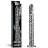 King Sized Vibrating Vibrax Slider - Grey 40.8 cm (16) USB Rechargeable Vibrating Dildo-LV121203