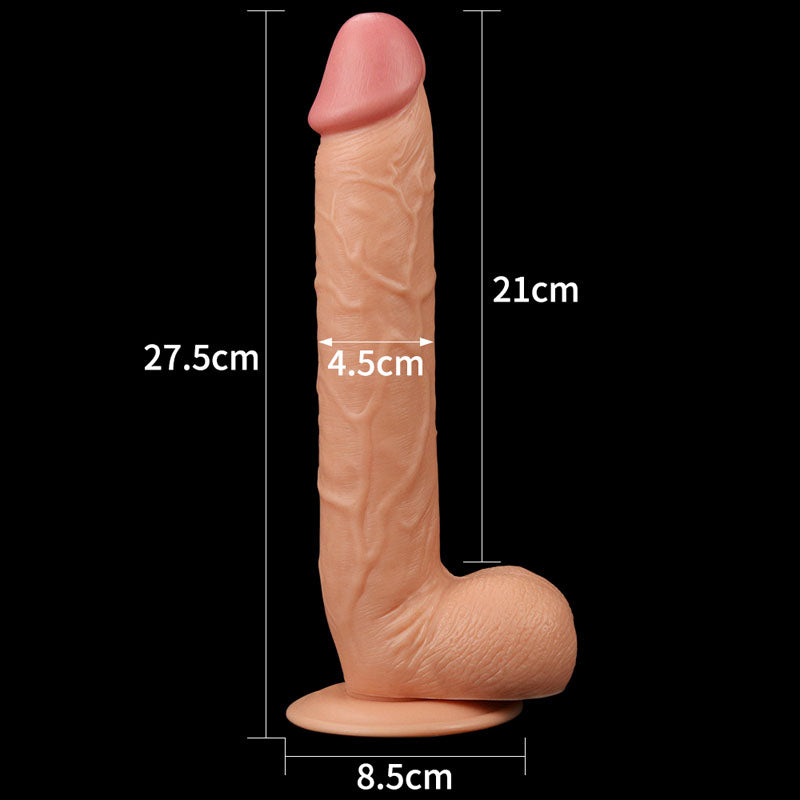 King Size 10 Realistic Dildo - Flesh 25 cm Dong-LV2205