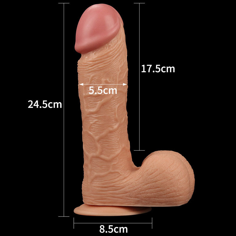 King Size 9 Realistic Dildo - Flesh 23 cm Dong-LV2206