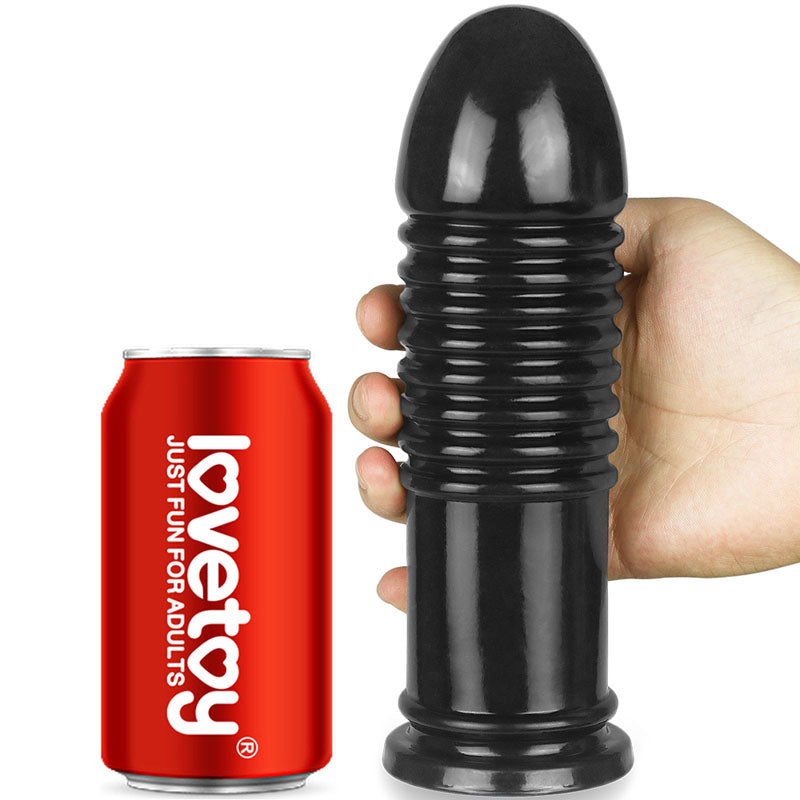 King Sized 8 Anal Bumper - Black 22.5 cm Mega Butt Plug-LV2242