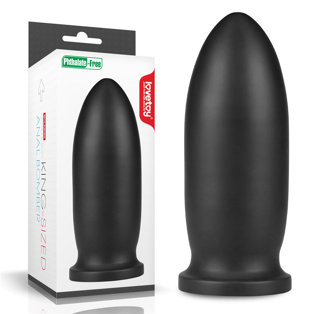 King Sized Anal Bomber - Black 23 cm (9) Mega Anal Plug-LV2245