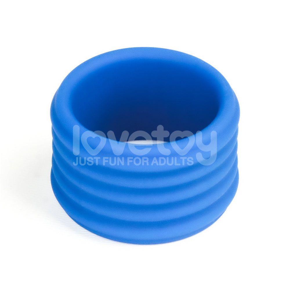 Pinnacle Pro Deep Rib Grip - Blue Cock Ring-LV443011