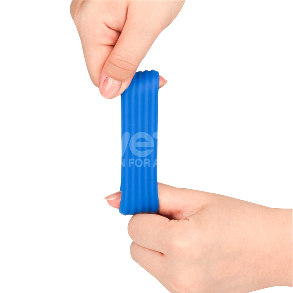 Pinnacle Pro Deep Rib Grip - Blue Cock Ring-LV443011