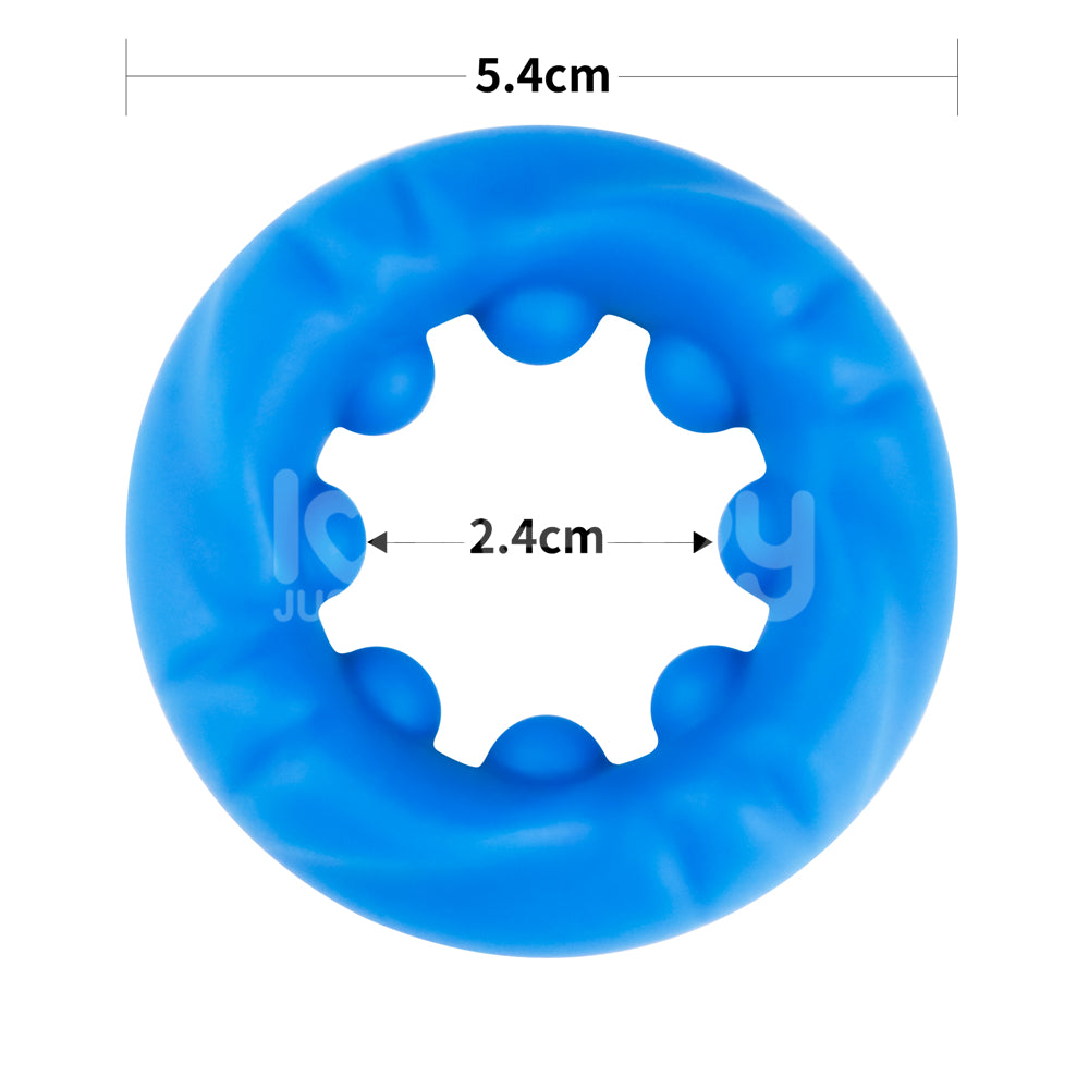 Pinnacle Pro Ridge Bump Stretcher - Blue Cock Ring-LV443012