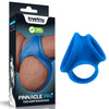 Pinnacle Pro Trio Grip Enhancer - Blue Cock & Balls Ring-LV443015