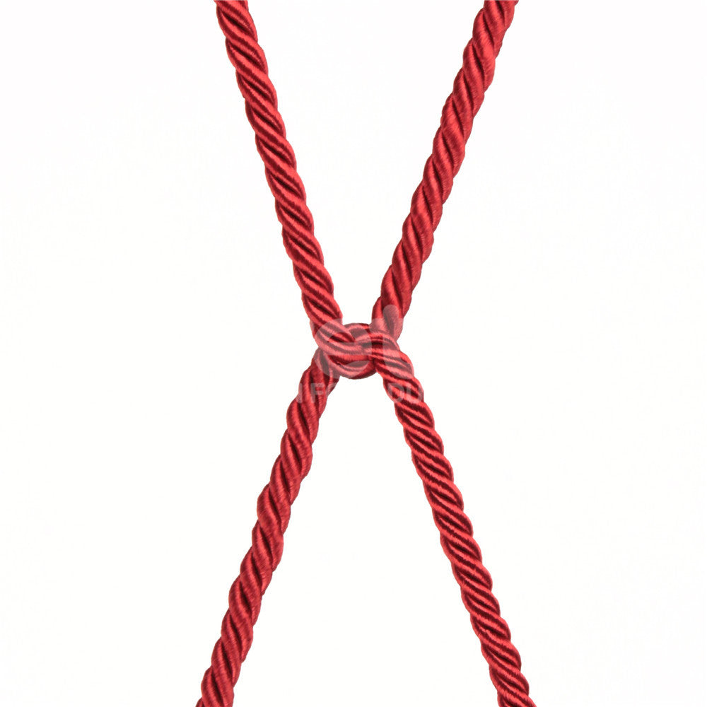 Rebellion Reign Silky Bondage Rope - Red - Red Bondage Rope - 10 metre length