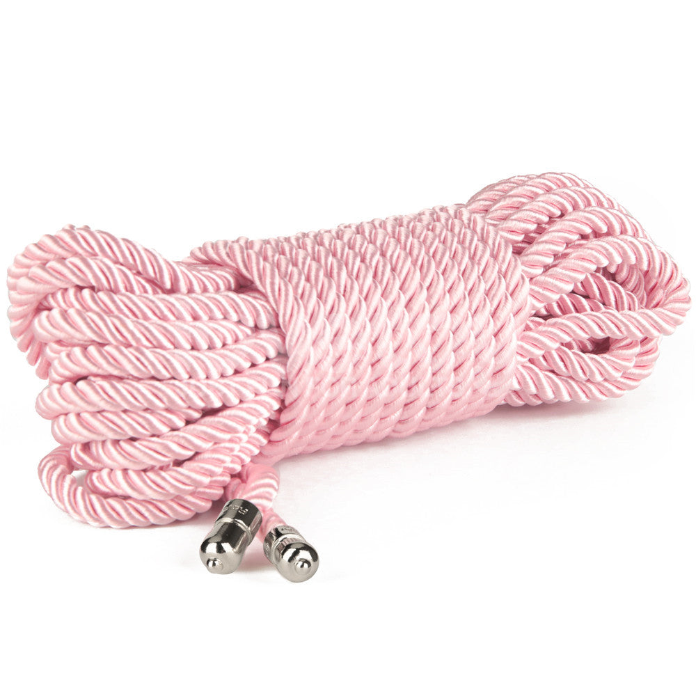 Rebellion Reign Silky Bondage Rope - Pink - Pink Bondage Rope - 10 metre length