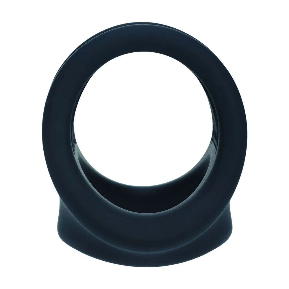 LEVELZ Silicone Cock & Ball Harness - Black - Black Cock & Ball Ring-LVL01-0038BLK