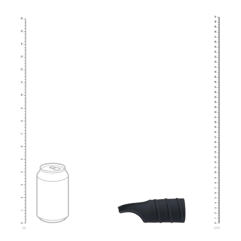 LEVELZ Silicone Cock Ring & Ribbed Sleeve - Black Cock Ring with Sleeve-LVL01-0045BLK