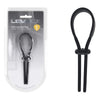 LEVELZ Wide Adjustable Silicone Lasso Cock Ring - Black Adjustable Cock Ring-LVL01-0053BLK