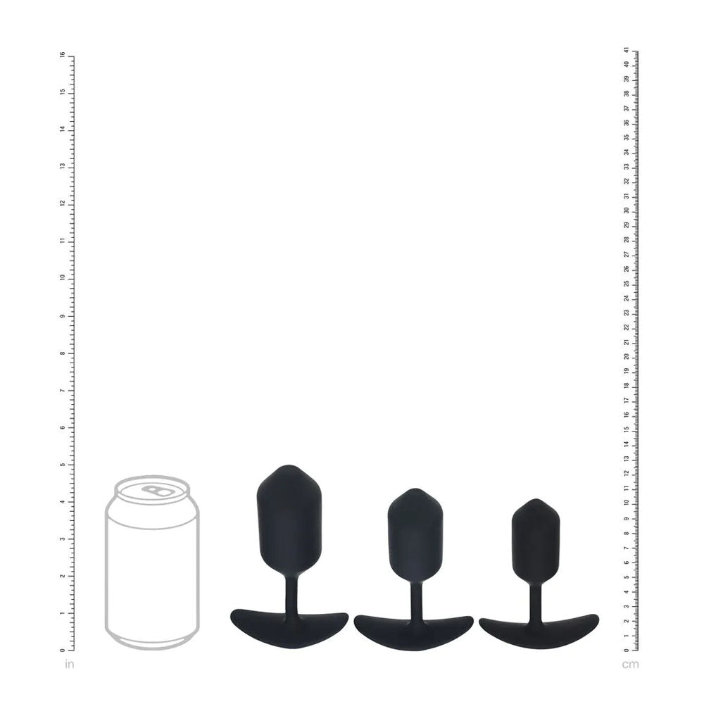 LEVELZ Silicone Weighted Anal Plug Training Set - Black Weighted Butt Plugs - Set of 3 Sizes-LVL02-0005BLK
