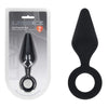 LEVELZ Silicone Anal Plug with Loop - Large - Black Large Butt Plug-LVL02-0008BLK